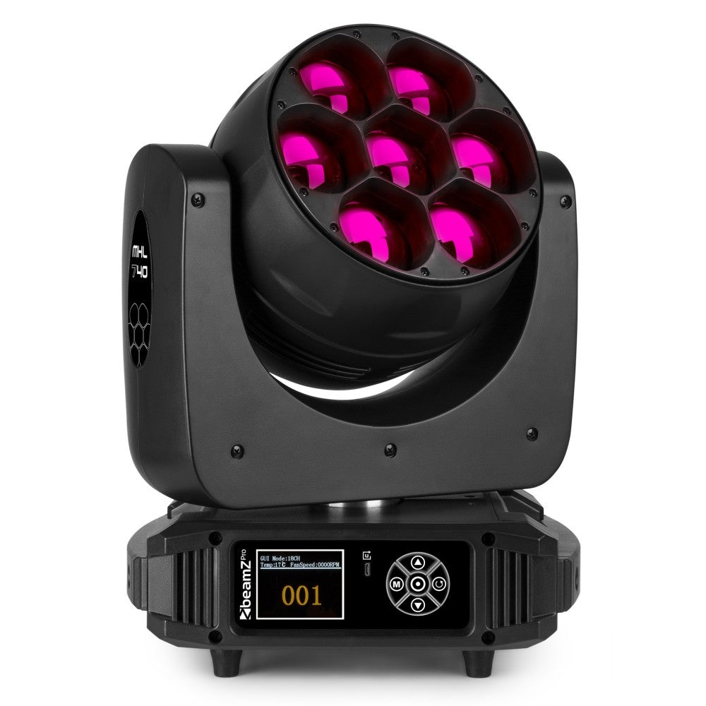 BEAMZ MHL740 LED MOVING HEAD ZOOM 7X40W
