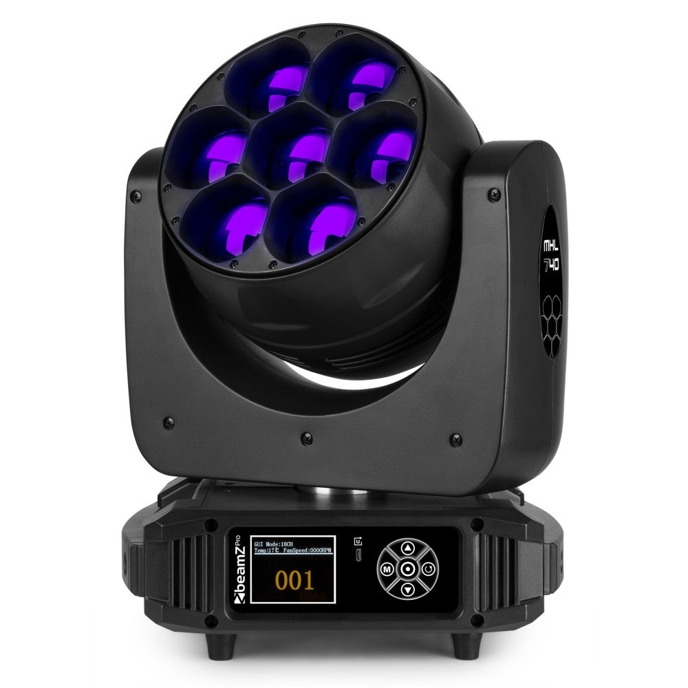 BEAMZ MHL740 LED MOVING HEAD ZOOM 7X40W