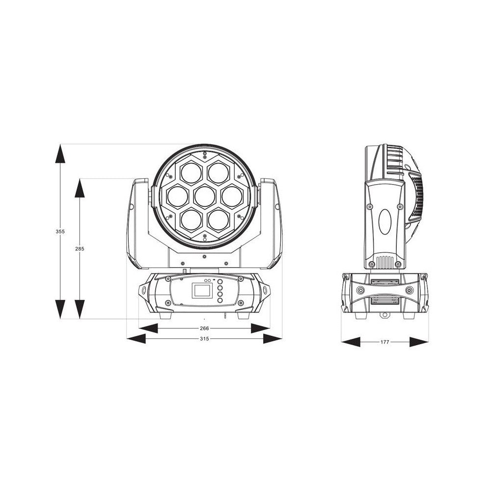 BEAMZ FUZE712 TESTA MOBILE LED WASH CON EFFETTO SMD