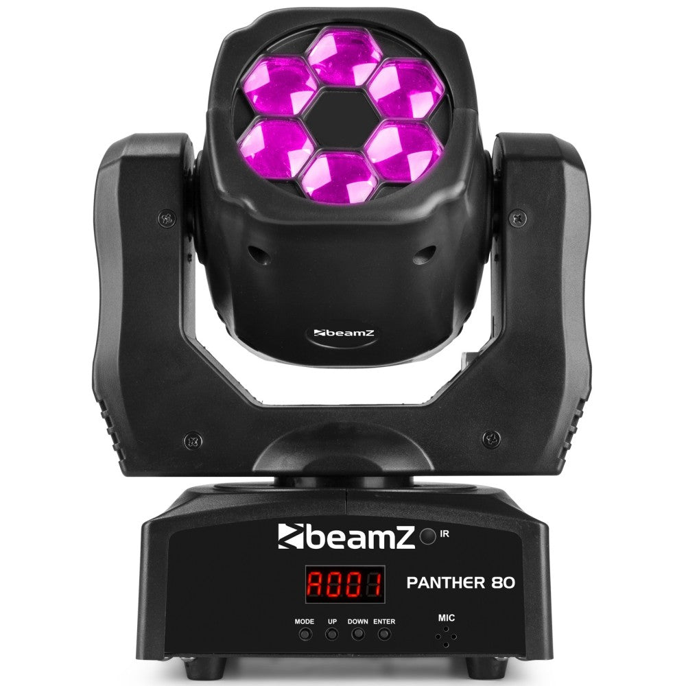 BEAMZ PANTHER 80 TESTA MOBILE LED CON LENTI ROTANTI