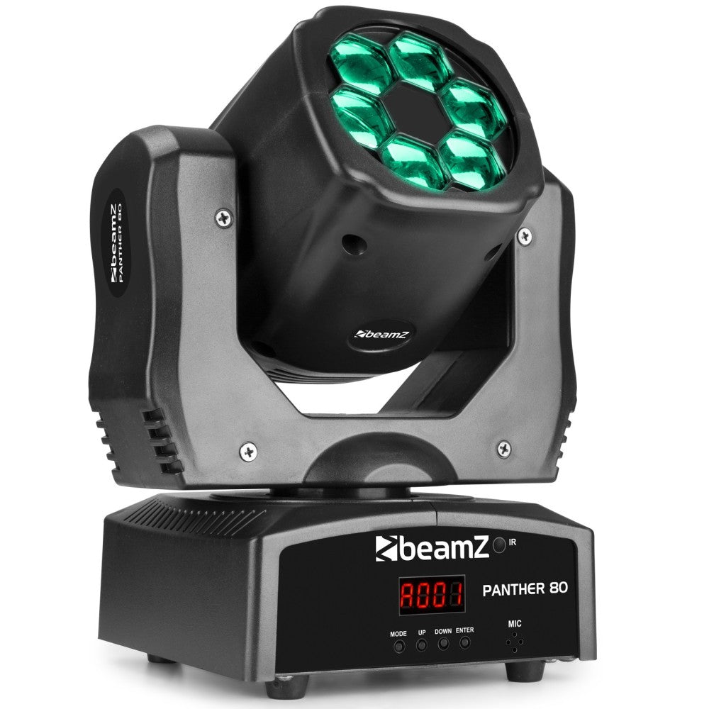 BEAMZ PANTHER 80 TESTA MOBILE LED CON LENTI ROTANTI