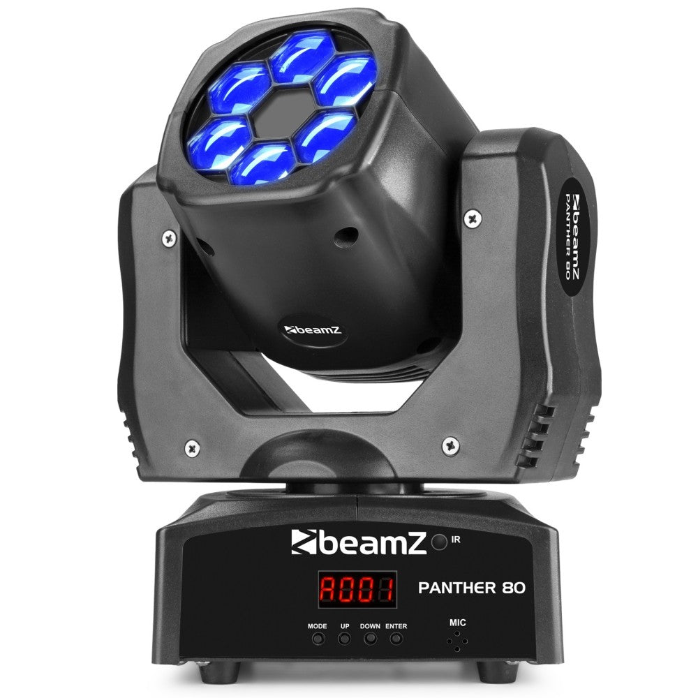 BEAMZ PANTHER 80 TESTA MOBILE LED CON LENTI ROTANTI