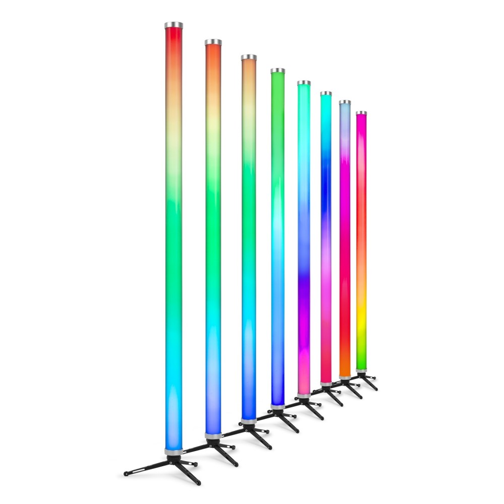 BEAMZ KRATOS RGBW JUEGO DE 8 TUBOS LED PARA INTERIOR/EXTERIOR CON FLIGHTCASE