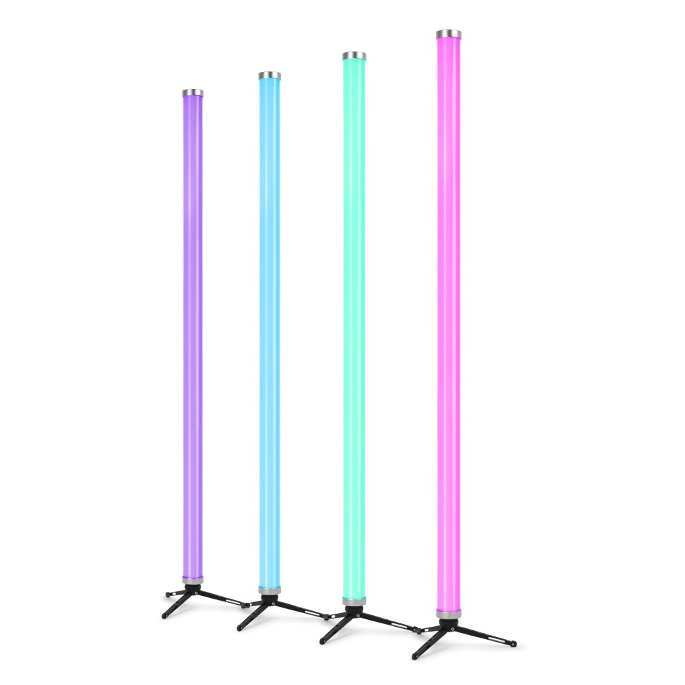 BEAMZ KRATOS RGBW JUEGO DE 8 TUBOS LED PARA INTERIOR/EXTERIOR CON FLIGHTCASE