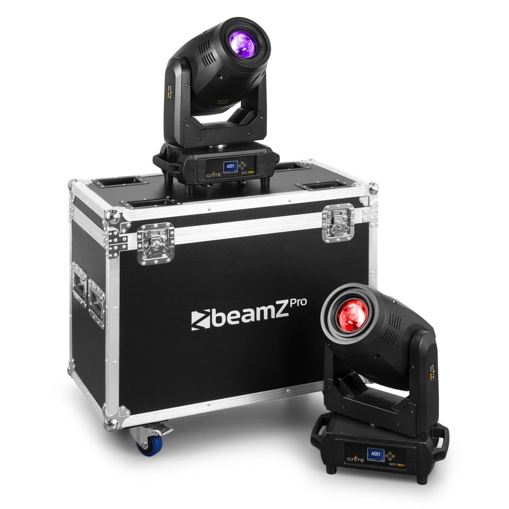 BEAMZ IGNITE300LED BSW COPPIA DI TESTE MOBILI CON FLIGHTCASE
