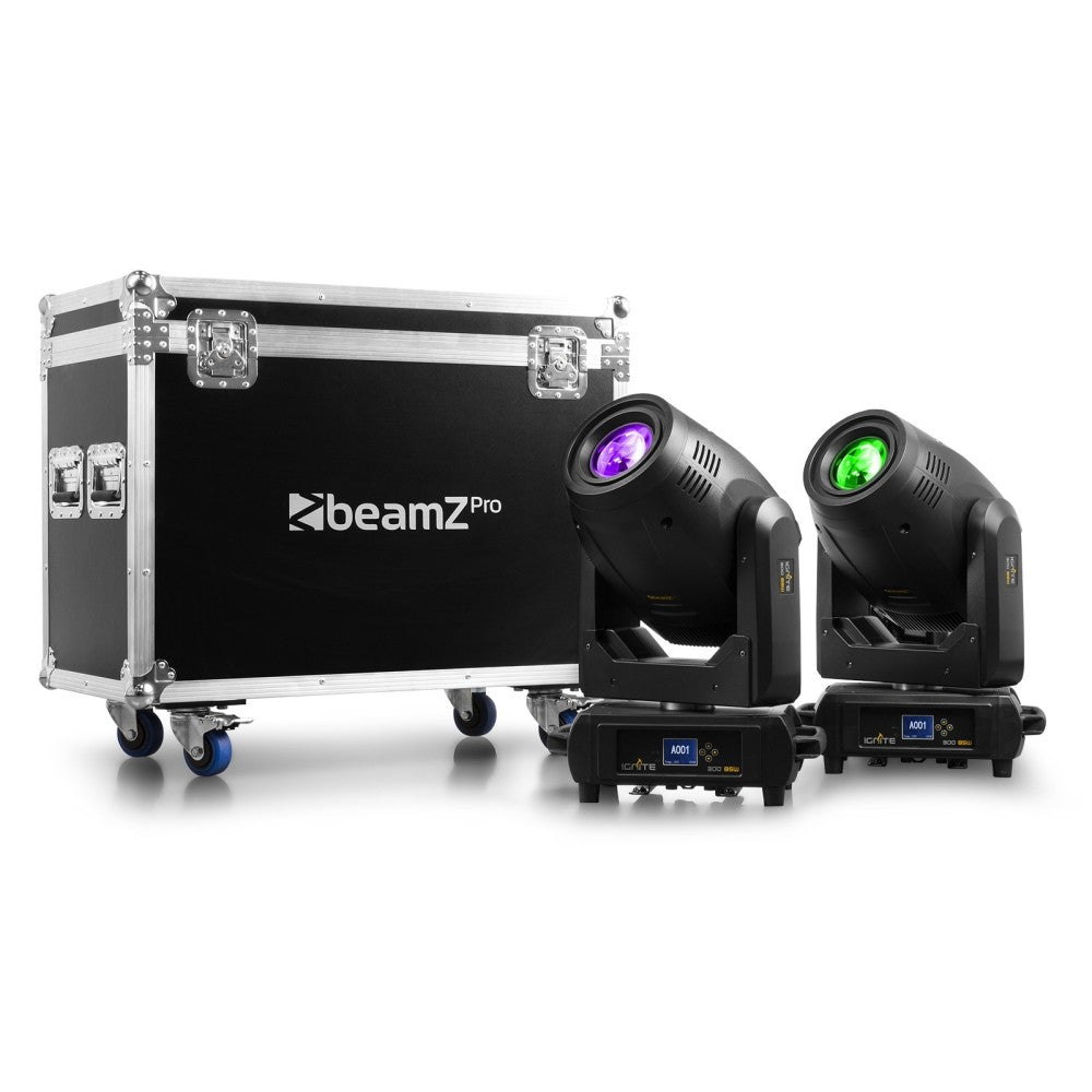 BEAMZ IGNITE300LED BSW PAR DE CABEZAS MÓVILES CON FLIGHTCASE