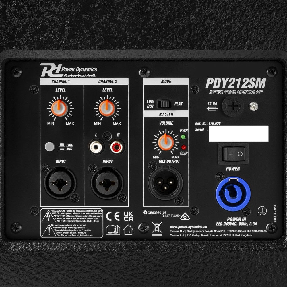 POWER DYNAMICS PDY212SM ACTIVE 12" STAGE MONITOR