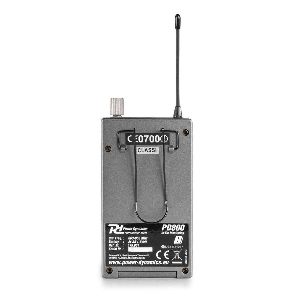 POWER DYNAMICS PD800 IN EAR MONITOR UHF