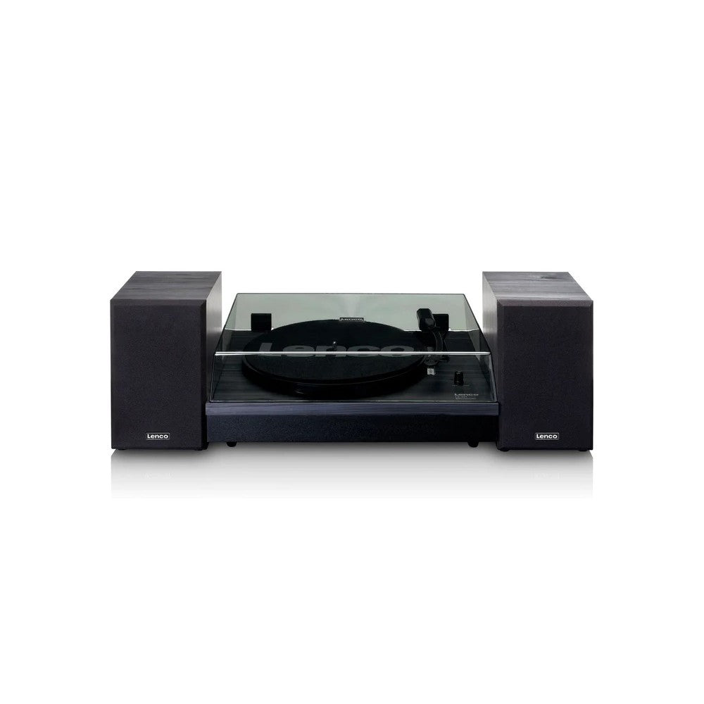 LENCO LS-301BK - TOCADISCOS CON BLUETOOTH Y 2 ALTAVOCES SEPARADOS