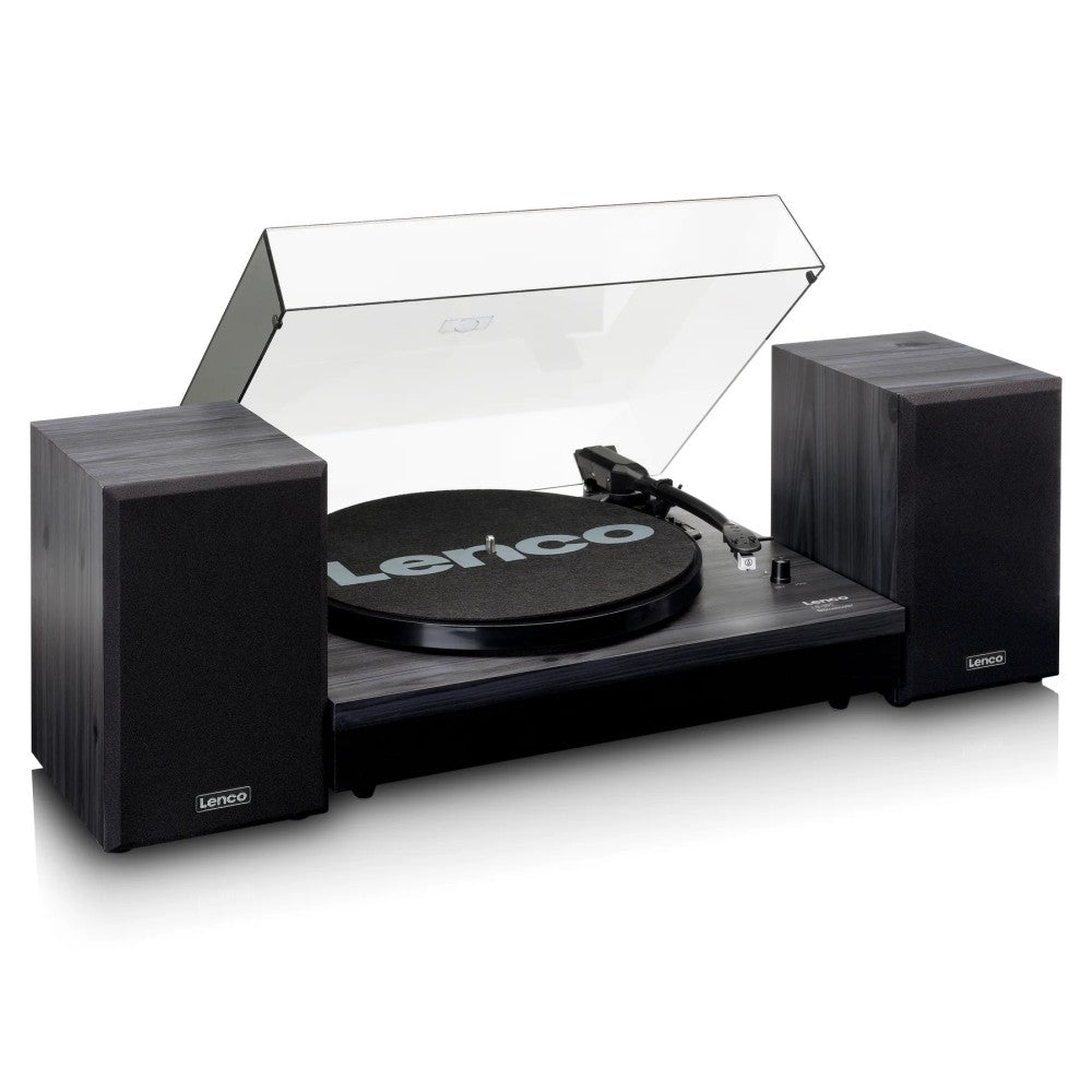 LENCO LS-301BK - TOCADISCOS CON BLUETOOTH Y 2 ALTAVOCES SEPARADOS
