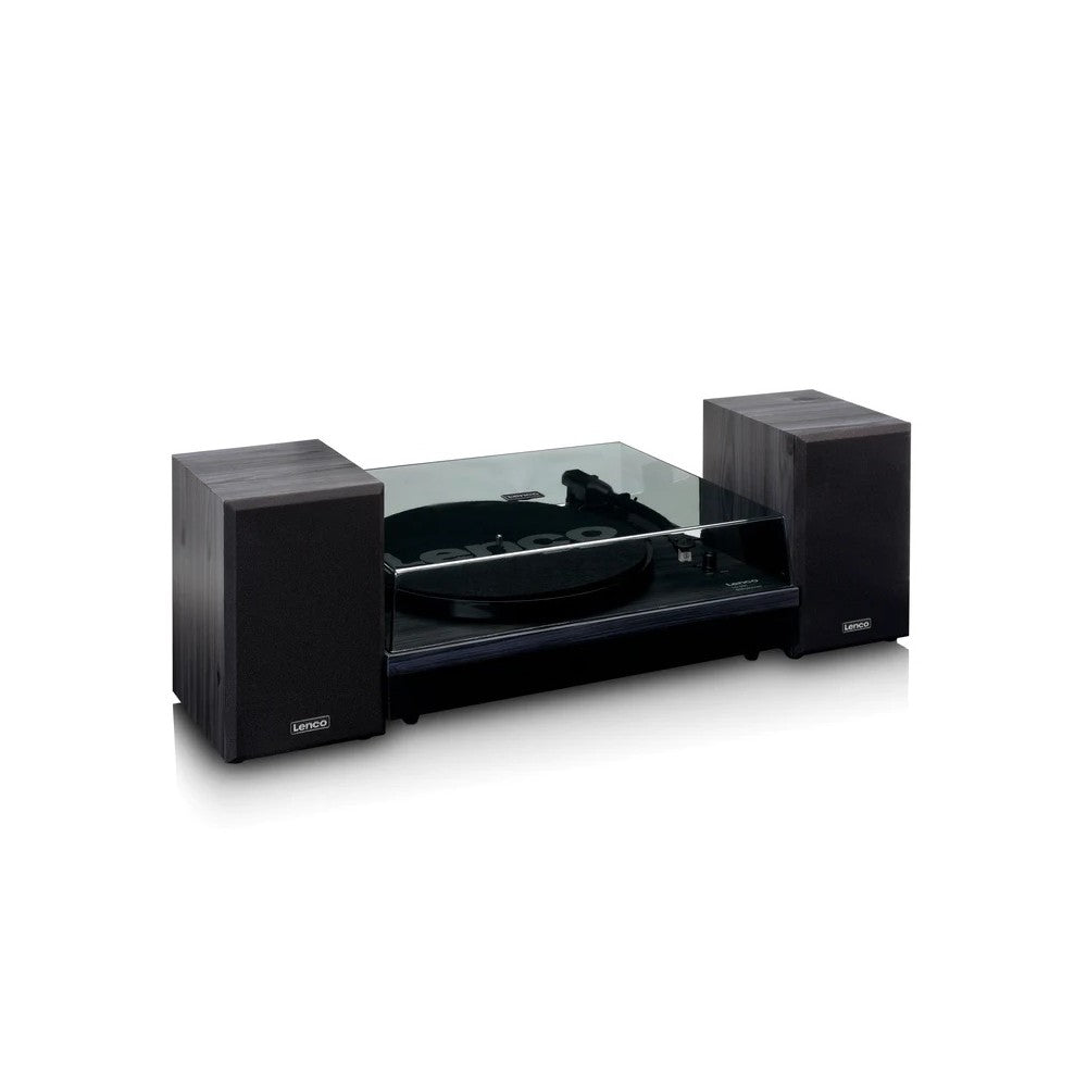 LENCO LS-301BK - TOCADISCOS CON BLUETOOTH Y 2 ALTAVOCES SEPARADOS