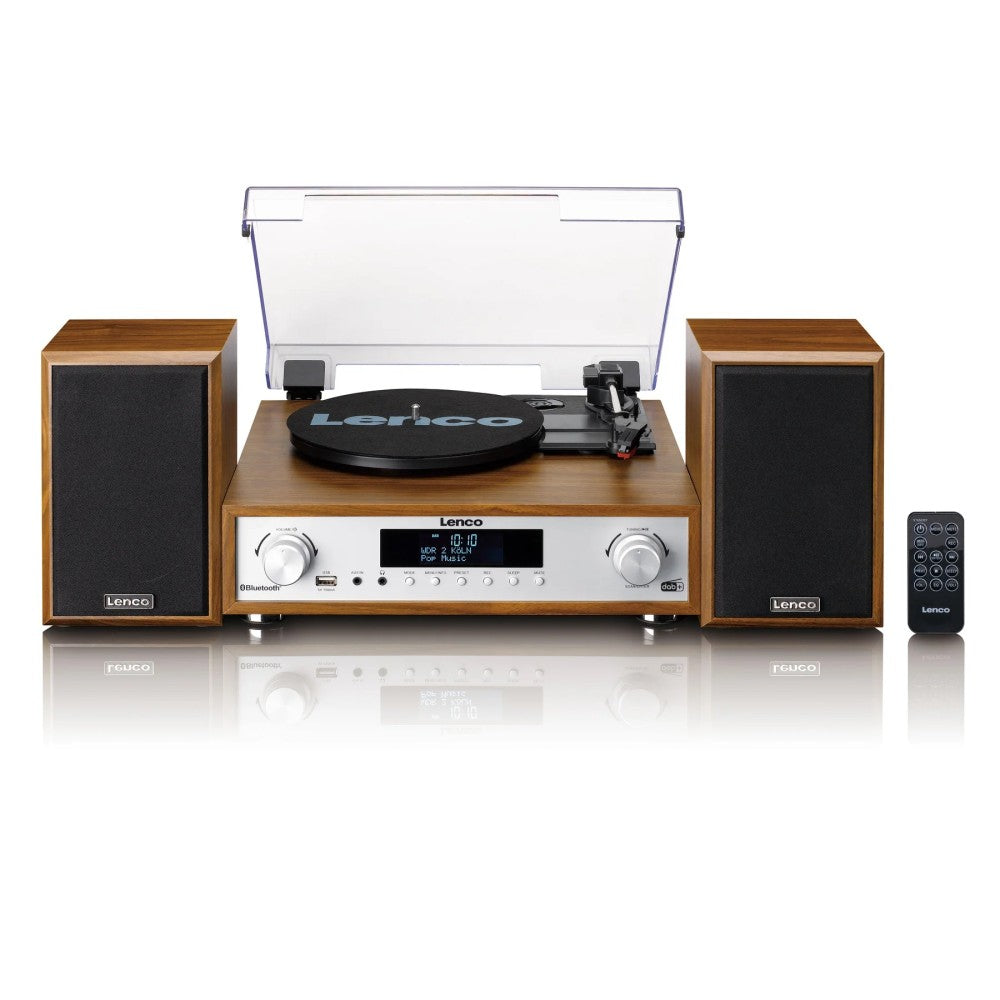 LENCO MC-160WD Impianto stereo HiFi con giradischi, radio DAB+/FM e Bluetooth
