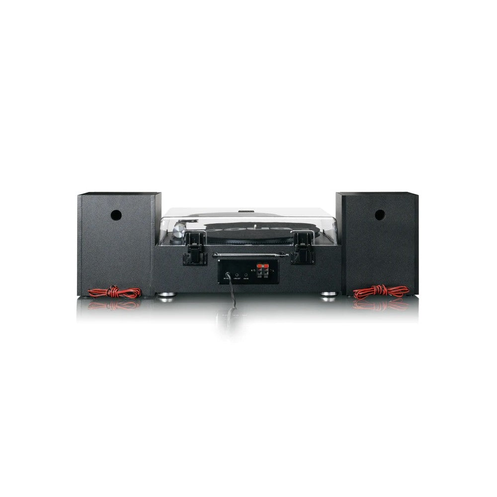 LENCO MC-460BK Impianto stereo HiFi con giradischi, CD, radio DAB+/FM e Bluetooth
