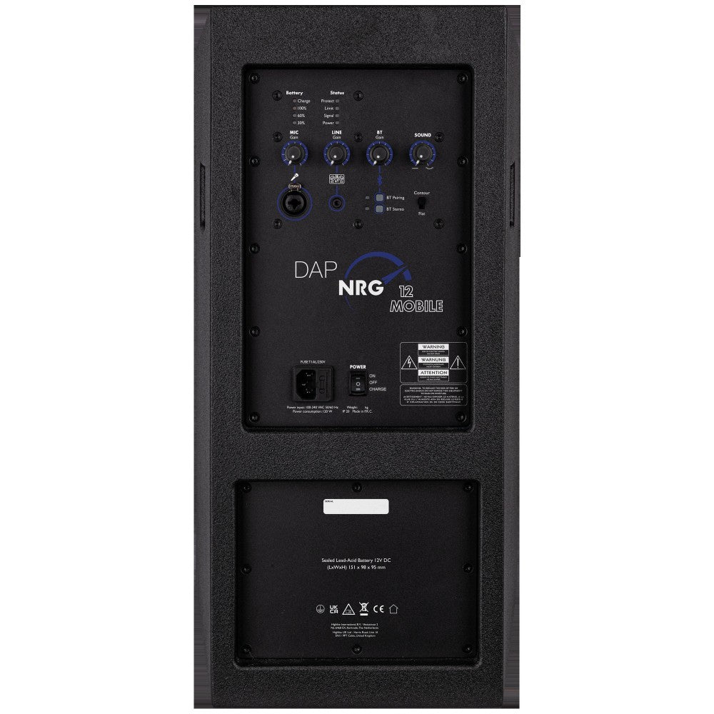 DAP NRG-12 Mobile 12" Battery Powered Speaker with Bluetooth 5.0