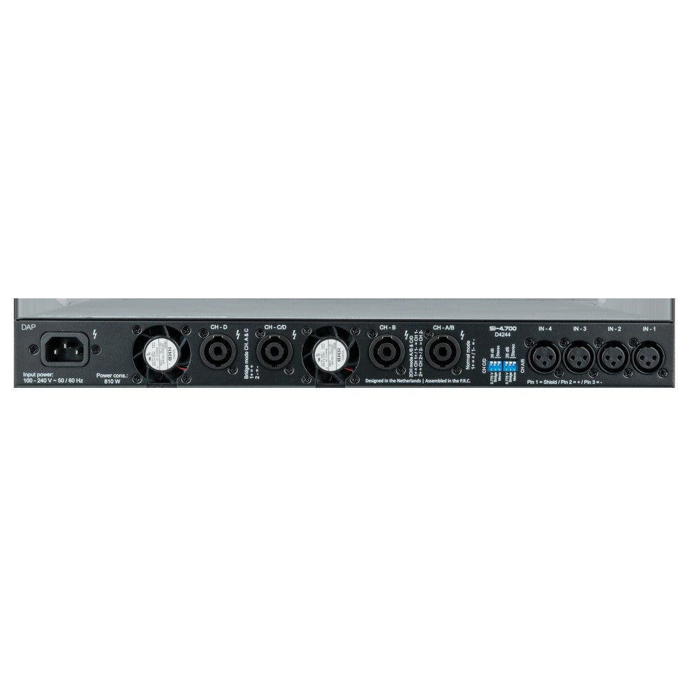 DAP SI-4.700 Amplificador de instalación 4x 700 W