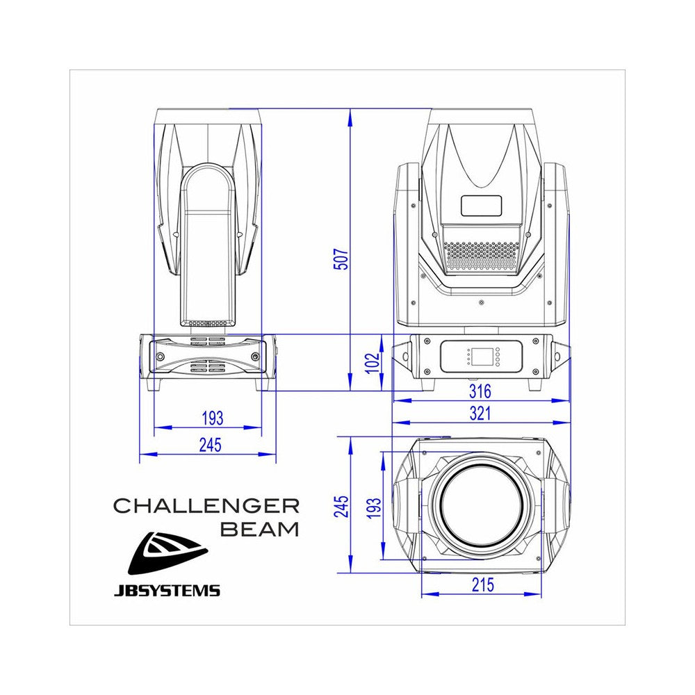 JB SYSTEM CHALLENGER BEAM LED DE 200 W