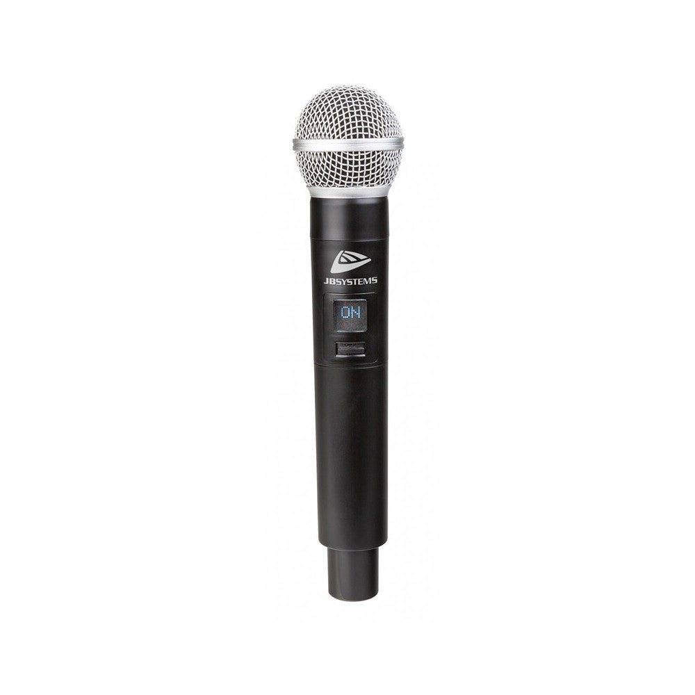 JB Systems 2,4 GHz wireless microphone system, 2 handheld mics + receiver with 6,3 mm M. jack