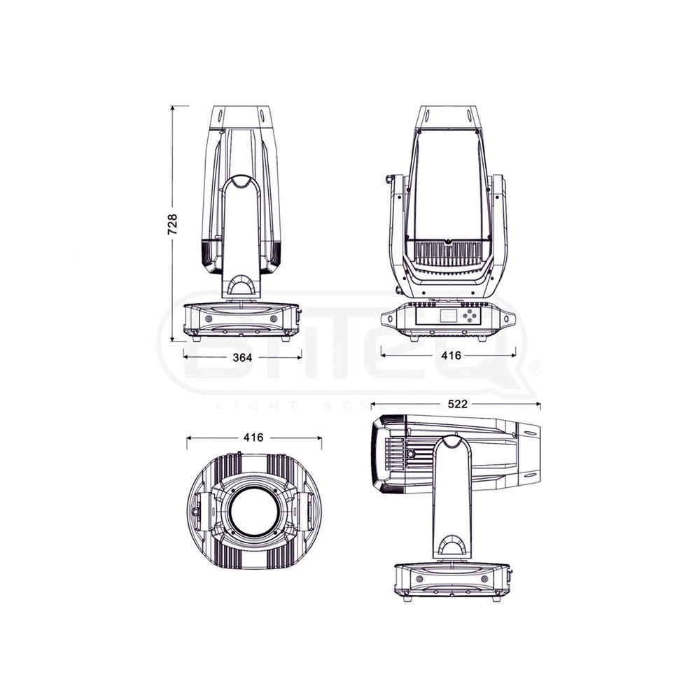 Briteq BTI-BLIZZARD PROFILE IP65 600 W LED