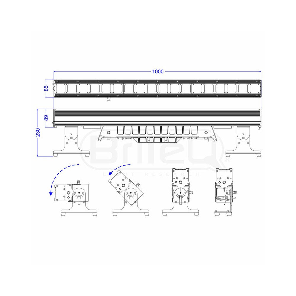 Briteq IP65 LED Bar with 18x25W RGBL LED