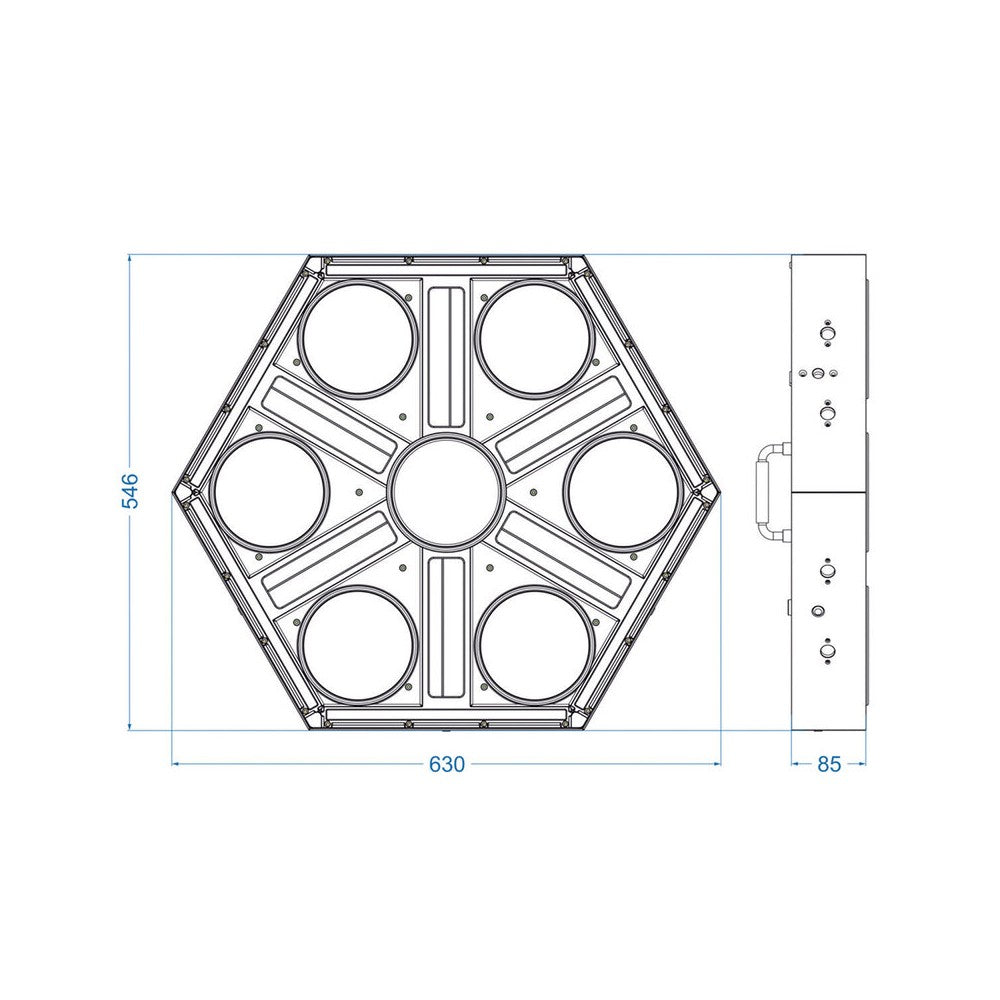 Briteq Hexagonal eye candy multi effect fixture