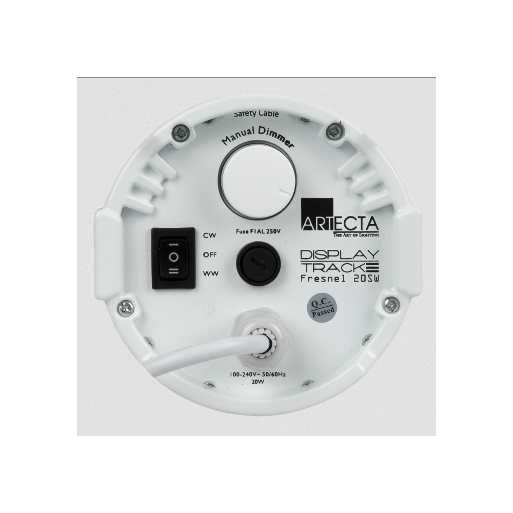 Artecta Faro Fresnel 20 SW Blanco para Carril Trifásico