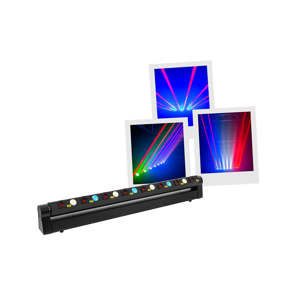 Evolite 8 X 500 mW red laser +  7 x 4-in-1 4 W RGBW LED bar