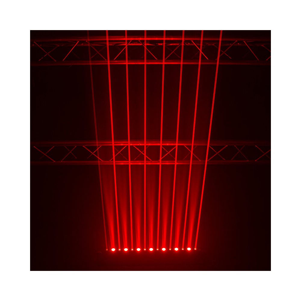 Evolite 8 X 500 mW red laser +  7 x 4-in-1 4 W RGBW LED bar