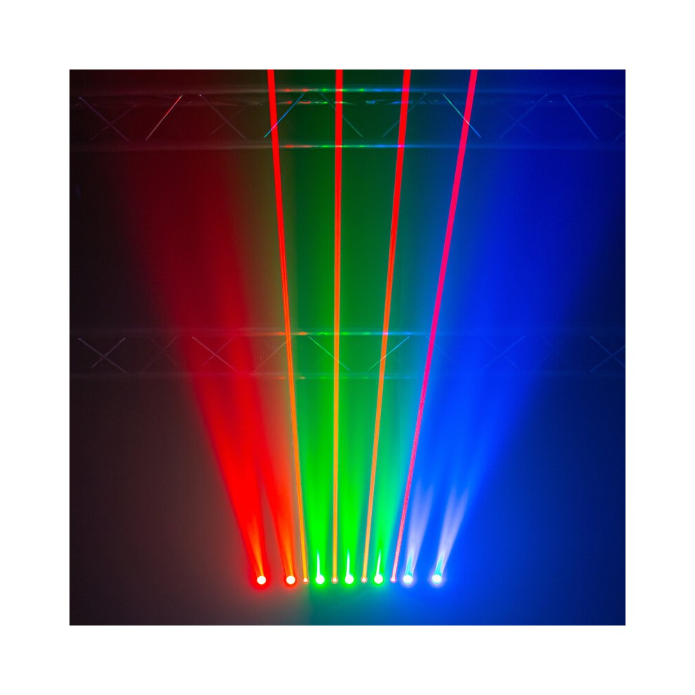 Evolite 8 X 500 mW red laser +  7 x 4-in-1 4 W RGBW LED bar
