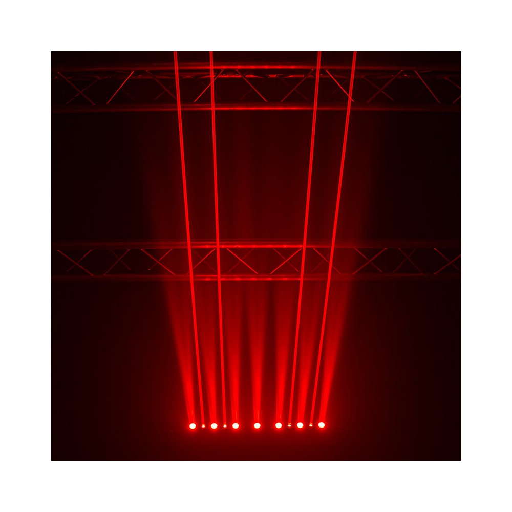 Evolite 8 X 500 mW red laser +  7 x 4-in-1 4 W RGBW LED bar