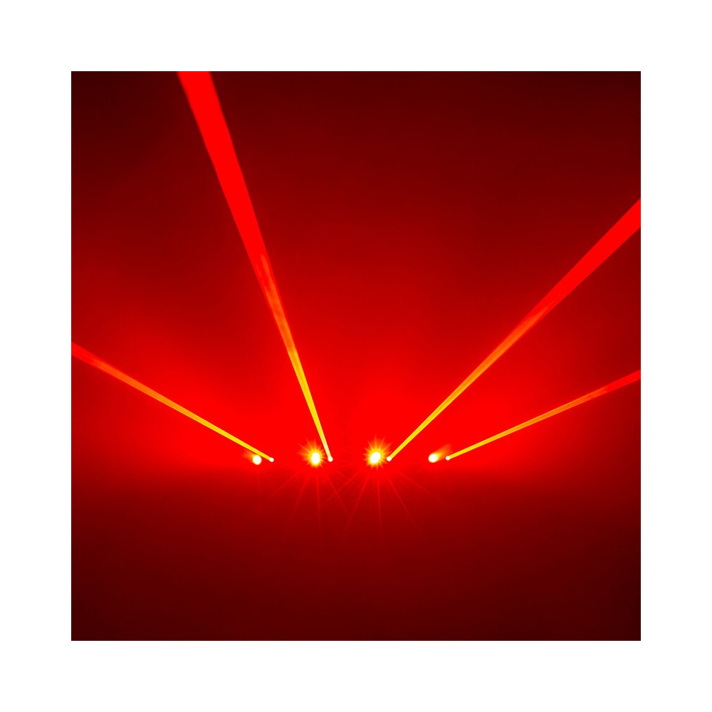 Evolite 8 X 500 mW red laser +  7 x 4-in-1 4 W RGBW LED bar