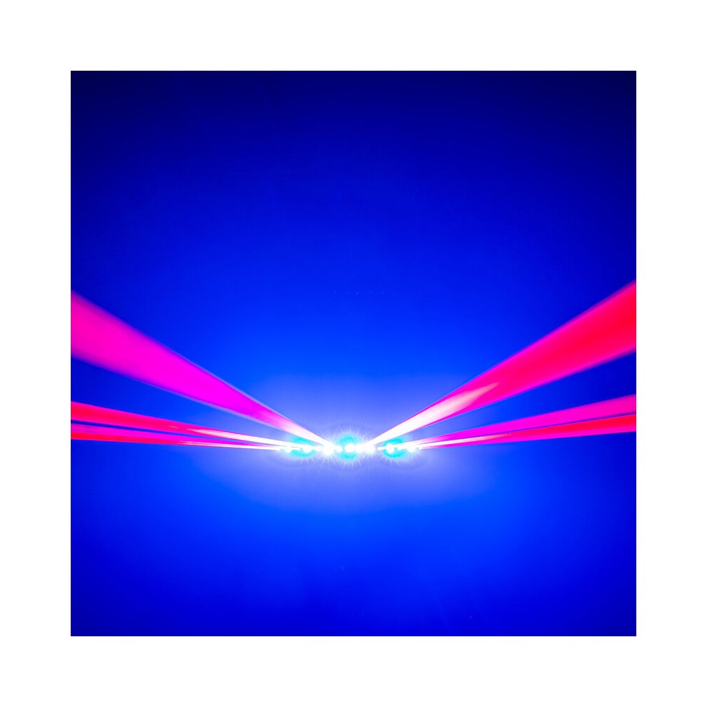 Evolite 8 X 500 mW red laser +  7 x 4-in-1 4 W RGBW LED bar