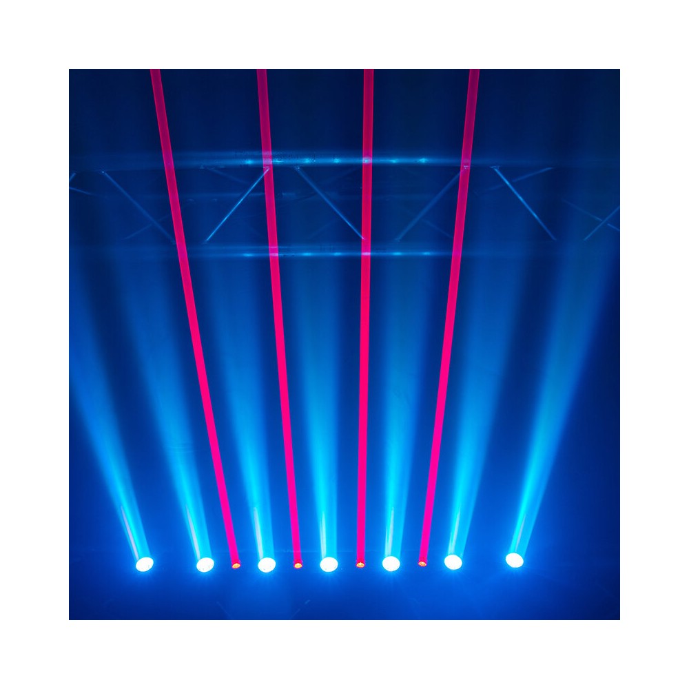 Evolite 8 X 500 mW red laser +  7 x 4-in-1 4 W RGBW LED bar