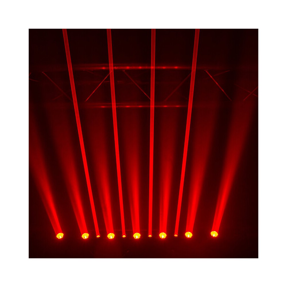 Evolite 8 X 500 mW red laser +  7 x 4-in-1 4 W RGBW LED bar