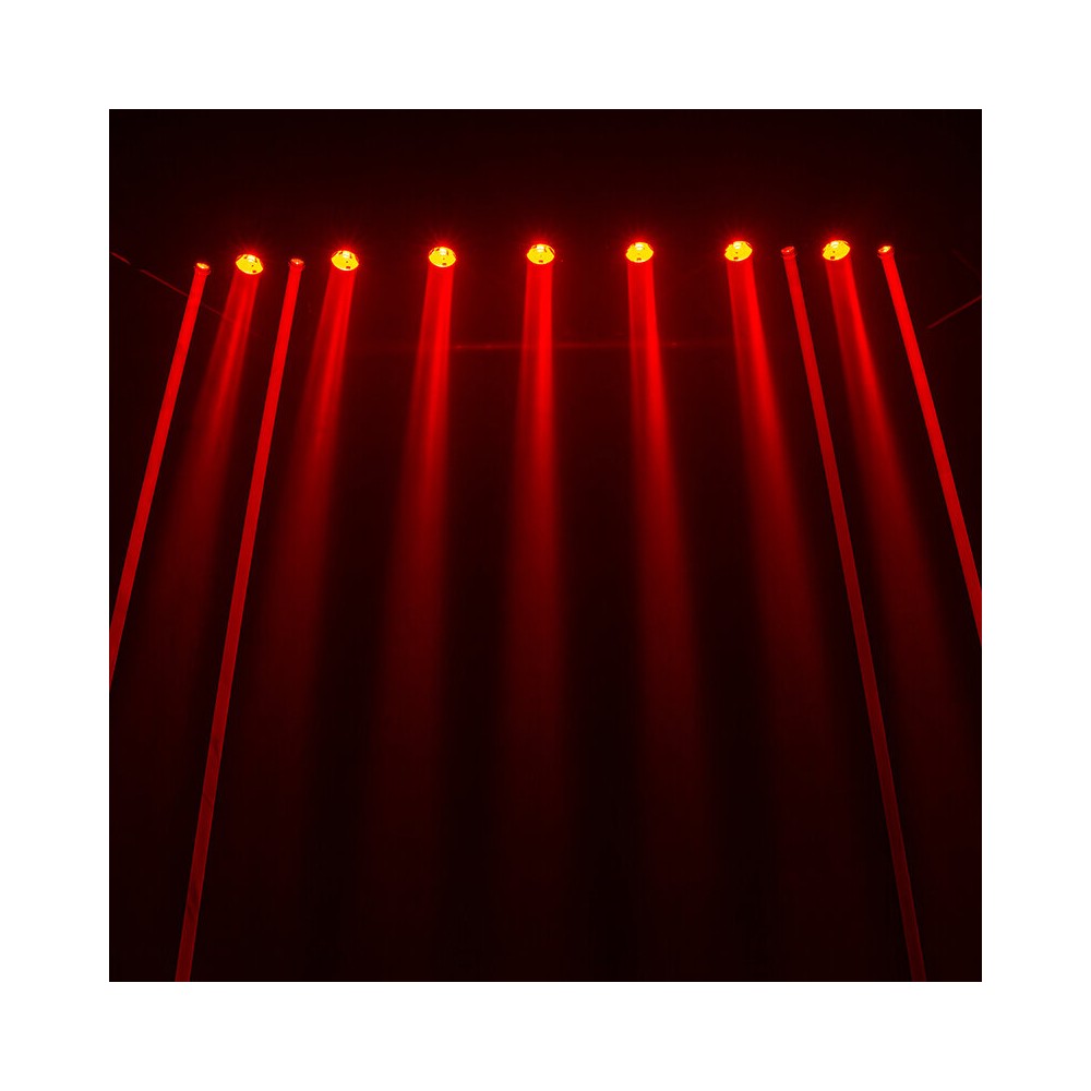 Evolite 8 X 500 mW red laser +  7 x 4-in-1 4 W RGBW LED bar