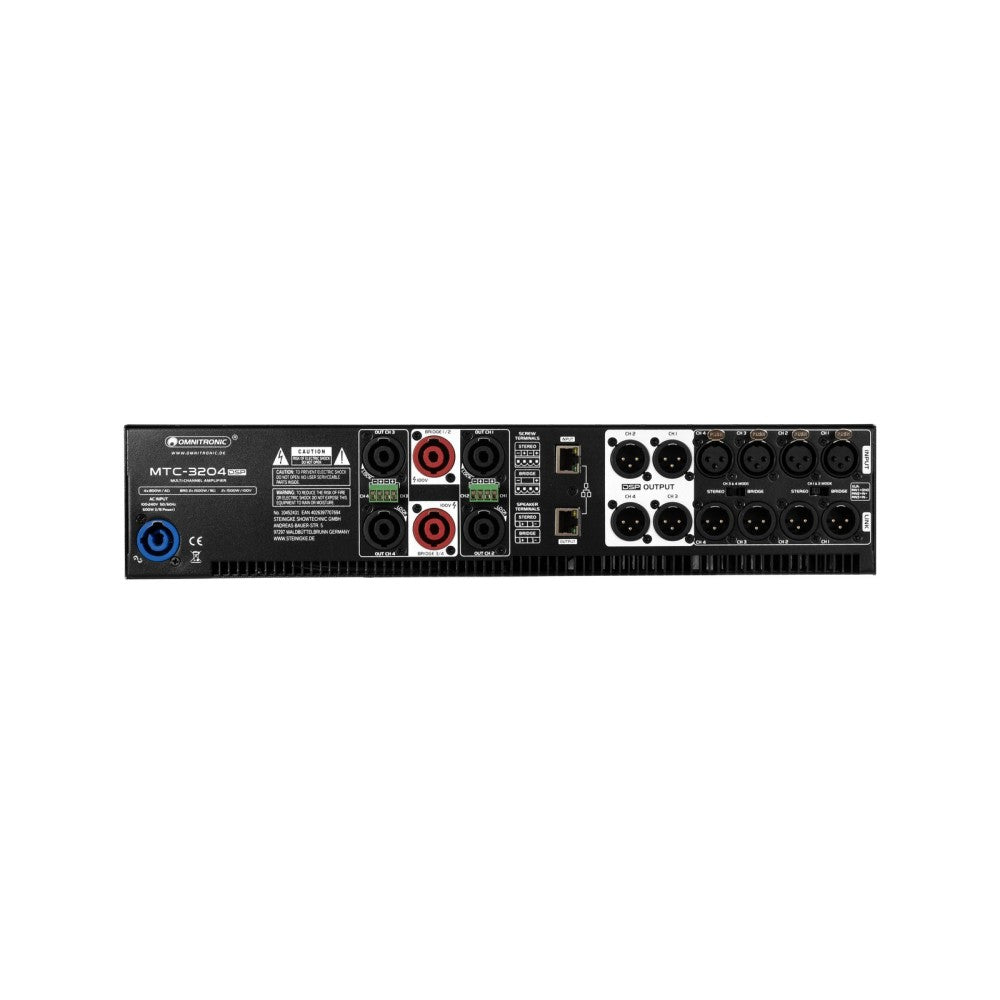 OMNITRONIC MTC-3204DSP Amplificador de 4 canales con DSP