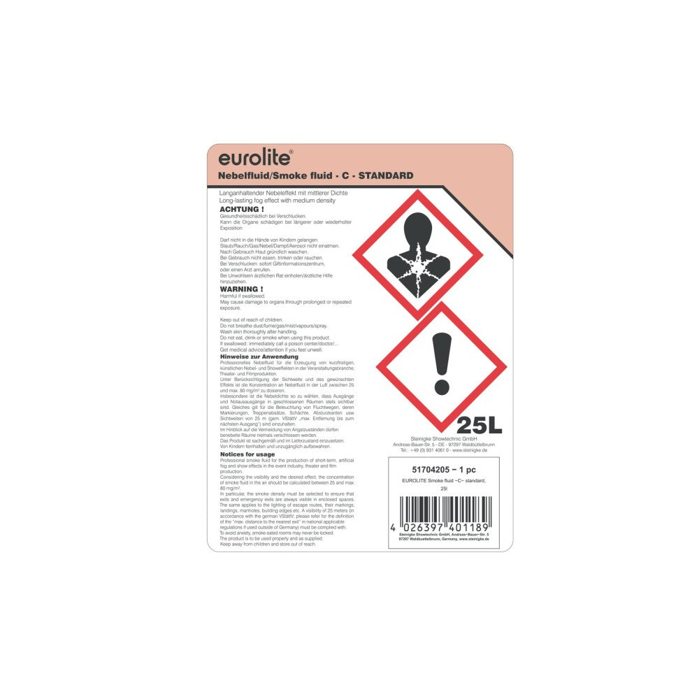 Eurolite Líquido para máquinas de humo -C- Estándar