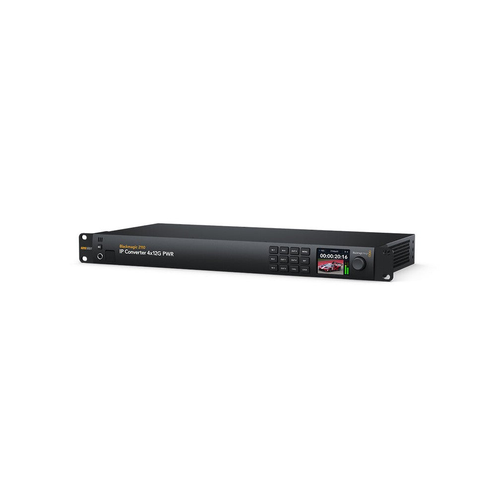 Blackmagic Design 4 independent bidirectional 12G-SDI to SMPTE-2110 IP video converters, 1 RU design, control panel with LCD and
