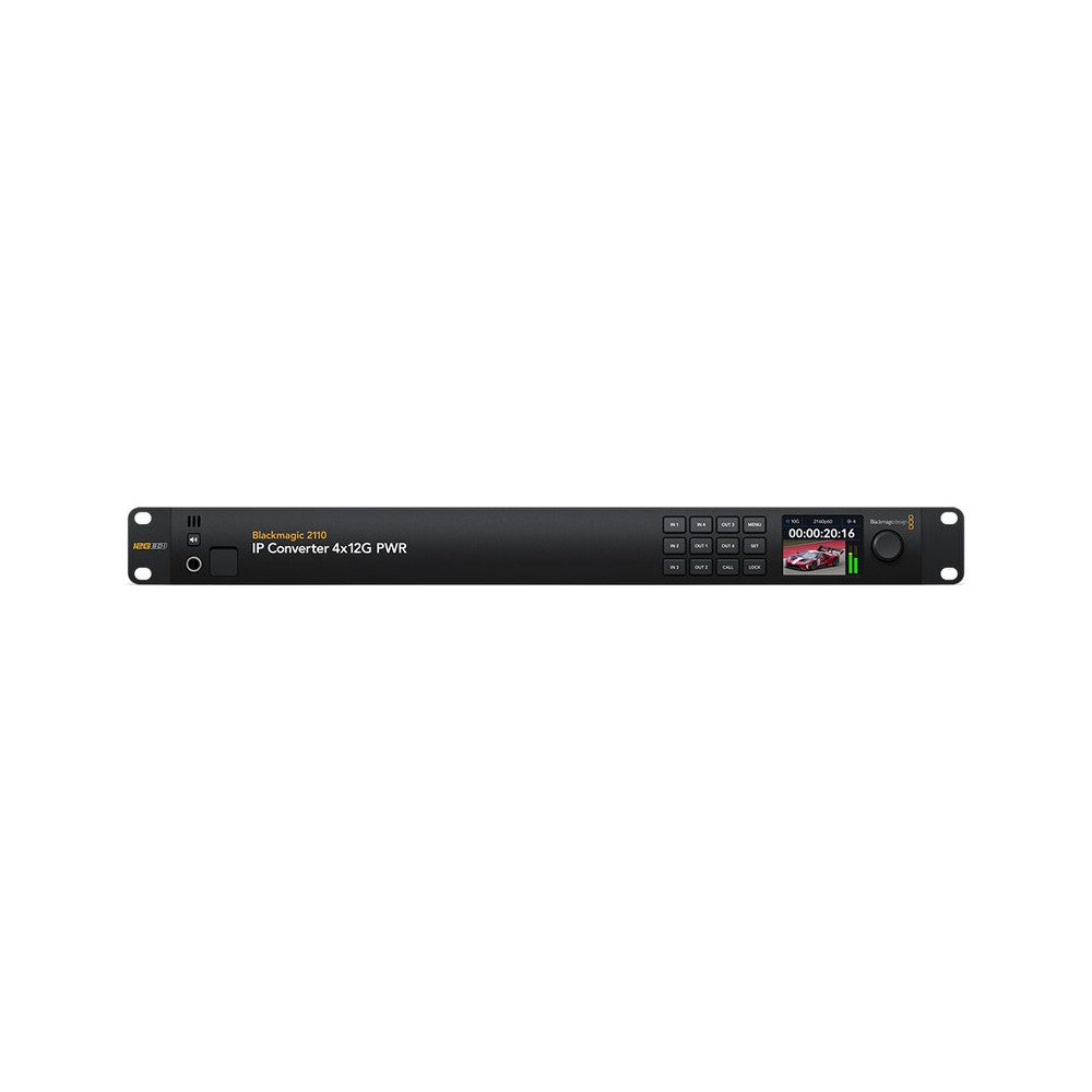 Blackmagic Design 4 independent bidirectional 12G-SDI to SMPTE-2110 IP video converters, 1 RU design, control panel with LCD and