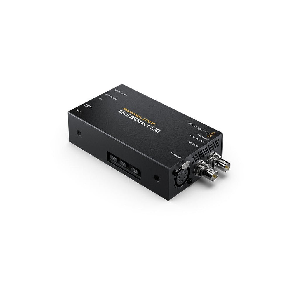 Blackmagic Design Bidirectional SDI to 2110 IP converter, 10G Ethernet, supports HD and Ultra HD standards to 2160p 60, 5 pin XL