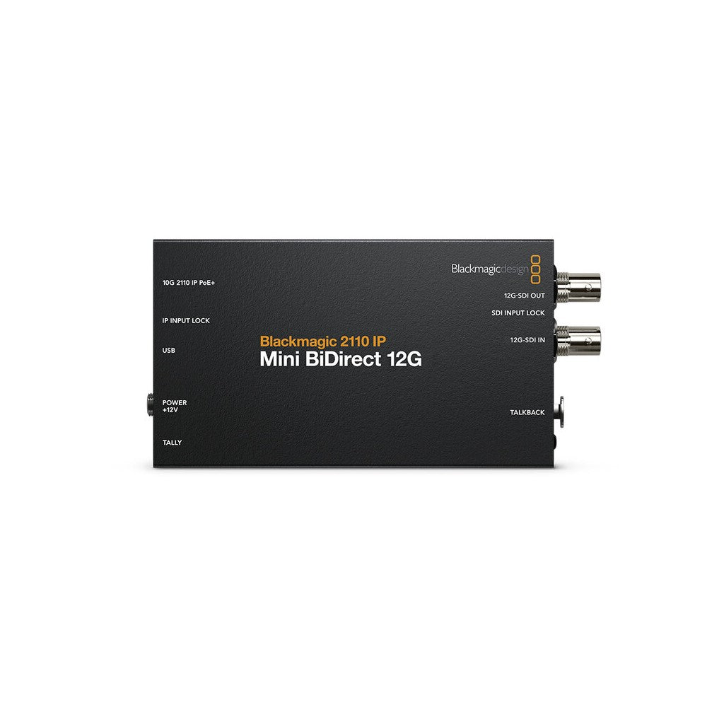 Blackmagic Design Bidirectional SDI to 2110 IP converter, 10G Ethernet, supports HD and Ultra HD standards up to 2160p 60, 5 pin XL
