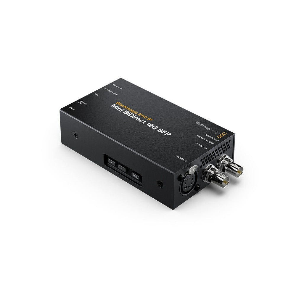 Blackmagic Design Bidirectional SDI to 2110 IP converter, HD and Ultra HD standards up to 2160p 60, standard SFP socket that sup