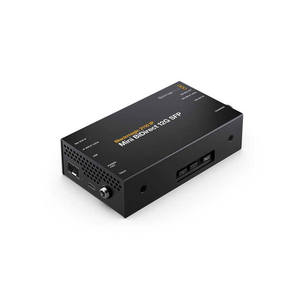 Blackmagic Design Bidirectional SDI to 2110 IP converter, HD and Ultra HD standards up to 2160p60, standard SFP socket that sup