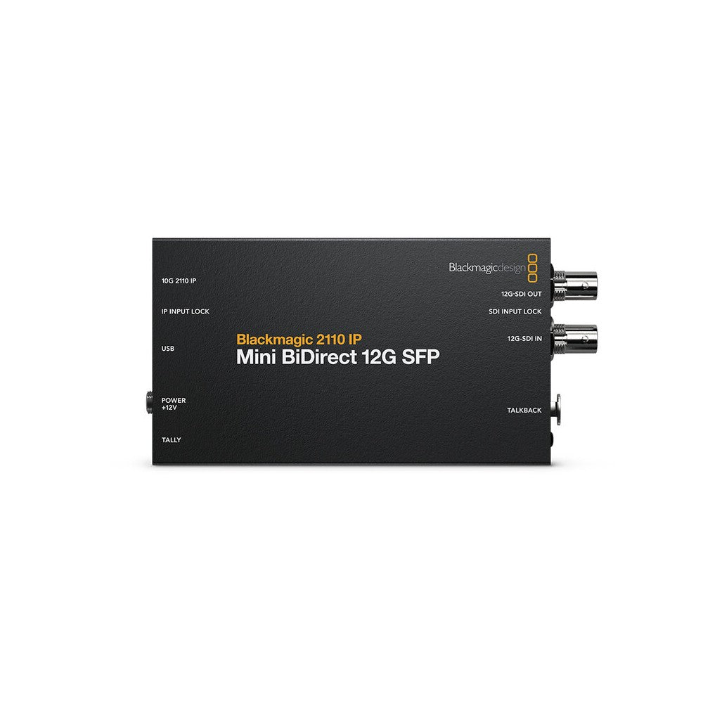 Blackmagic Design Bidirectional SDI to 2110 IP converter, HD and Ultra HD standards up to 2160p60, standard SFP socket that sup
