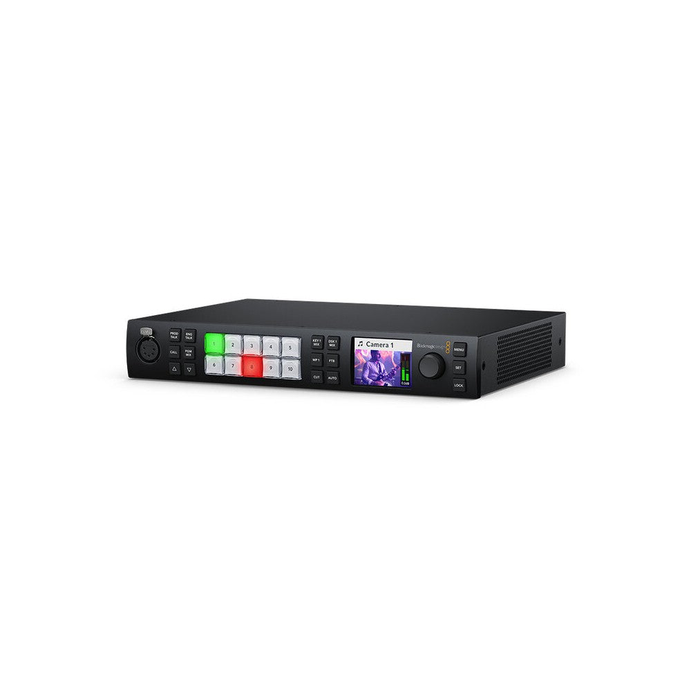 Blackmagic Design Live production switcher, 10 standards converted 12G-SDI inputs, 6 12G-SDI aux outputs, DVE, 4 ATEM advanced k