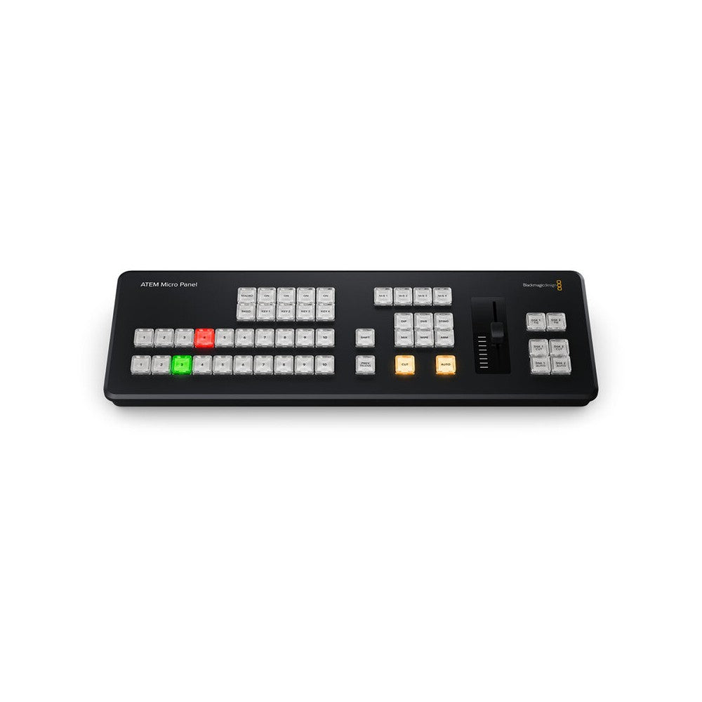 Panel de control de hardware de Blackmagic Design para conmutación física mientras se usa ATEM Software Control, botones retroiluminados de alta gama, bajo