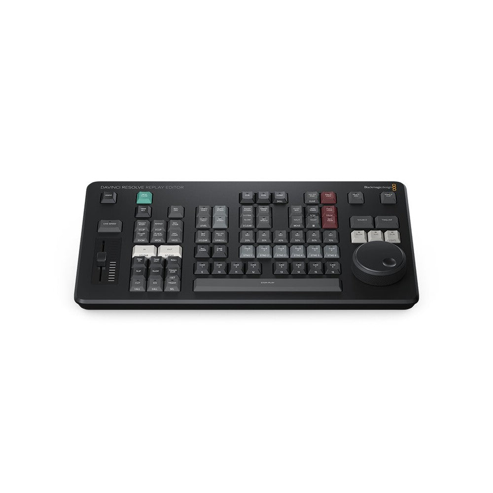 Blackmagic Design Editor panel specifically designed for multi-cam editing for news cutting and live sports replay, includes but