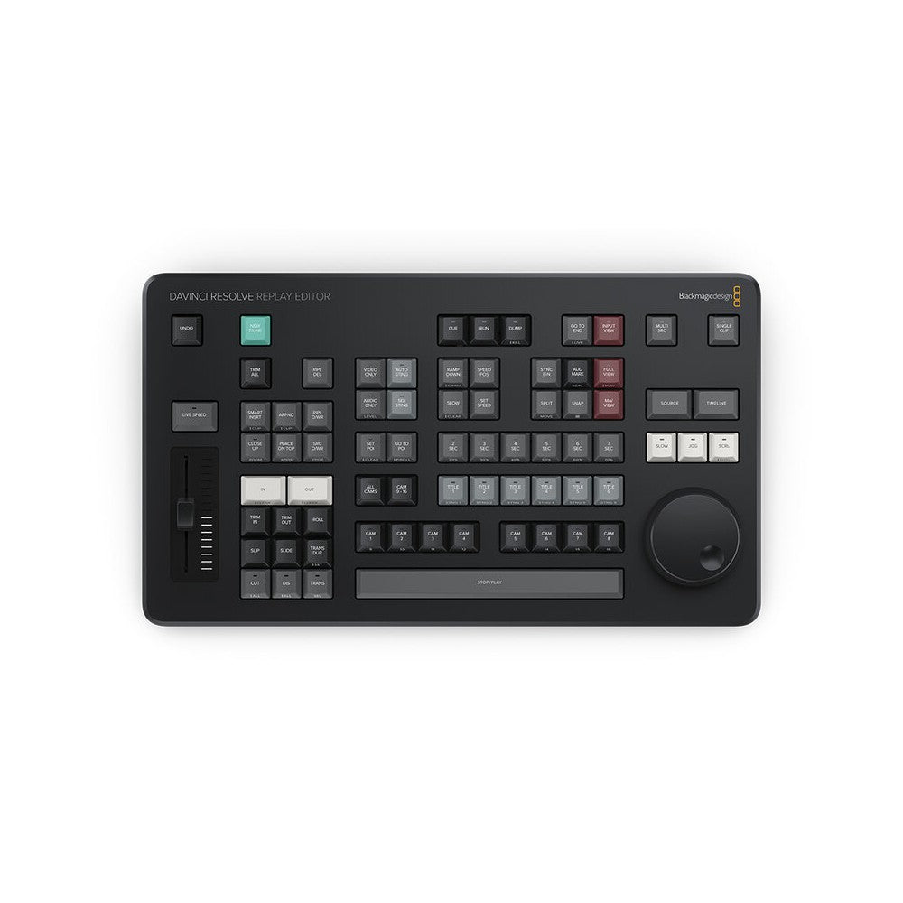 Blackmagic Design Editor Panel specifically designed for multi-cam editing for news cutting and live sports replay, includes but