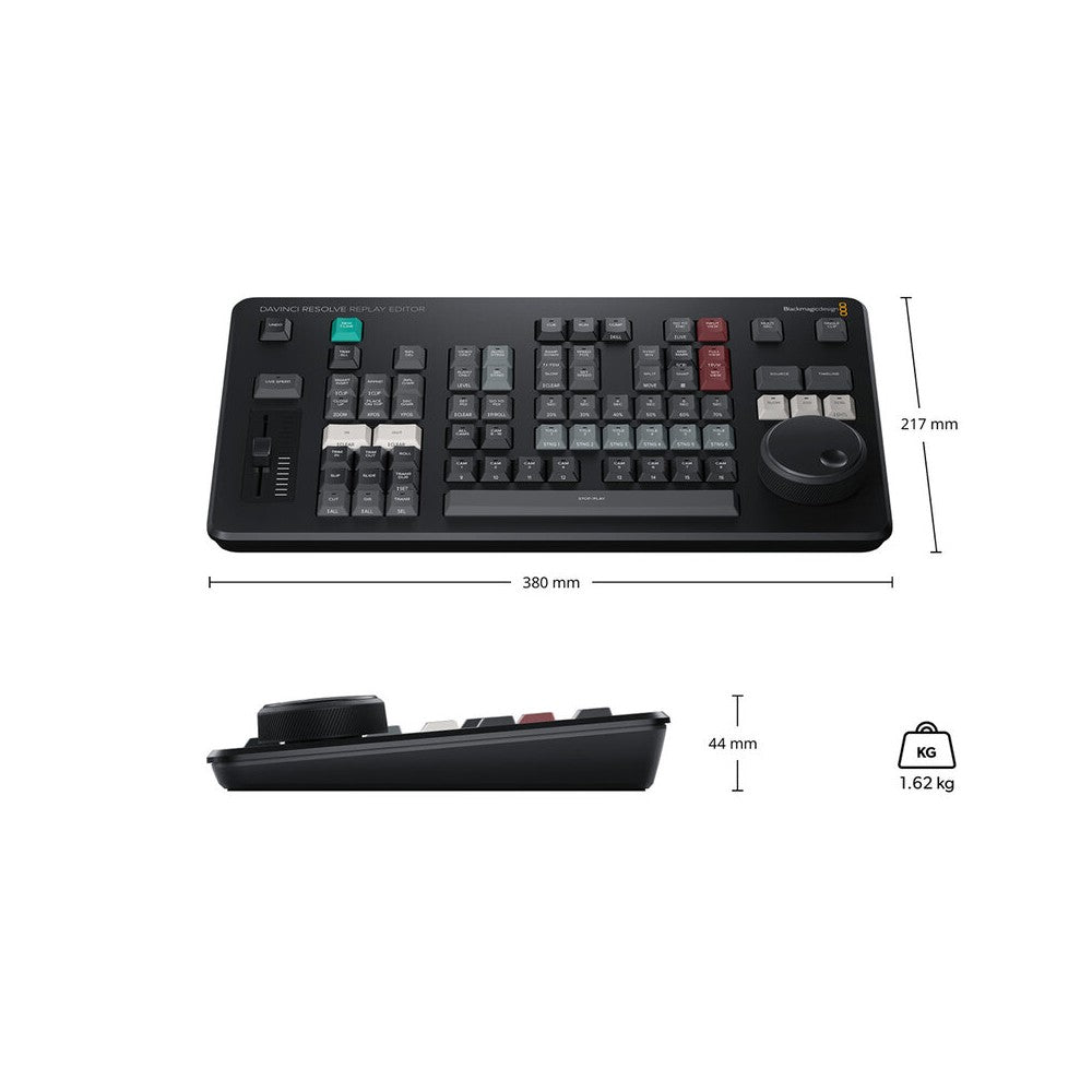 Blackmagic Design Editor Panel specifically designed for multi-cam editing for news cutting and live sports replay, includes but