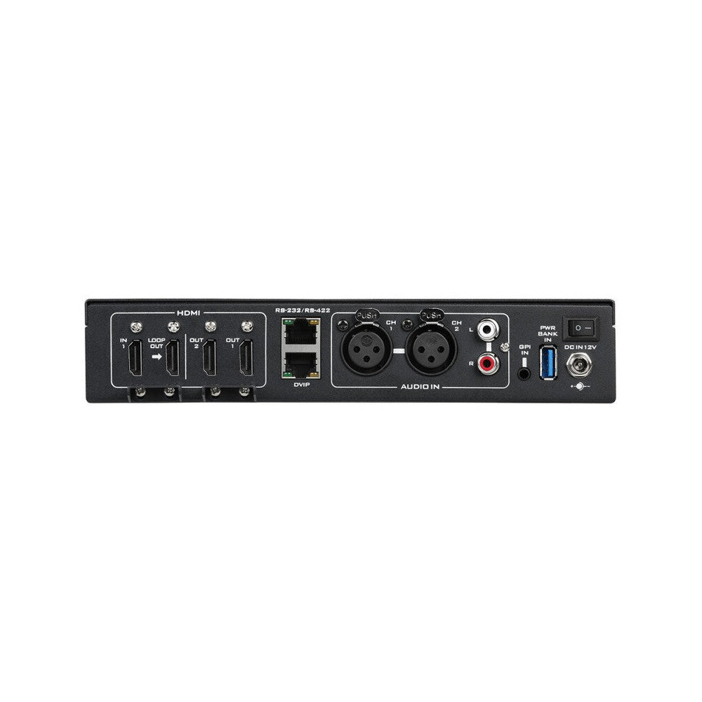 Datavideo 4K 50/60p digital video recorder on SD card with H.265/H.264 encoding capabilities