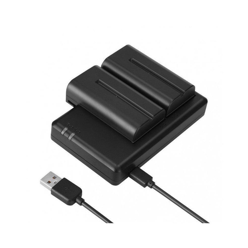 Hollyland 2 x NP-F550 type batteries with dual slot charger for Mars 300 / Mars 400 / Mars 400S / Mars 400S PRO / Mars 300 PRO /